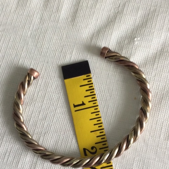 Gold and Silver colored Twisted Rope Bracelet - Picture 3 of 6